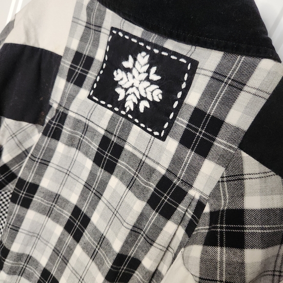 Vintage Susan Bristol Black and White Patchwork Winter Top or Jacket  Size Large - Picture 5 of 6